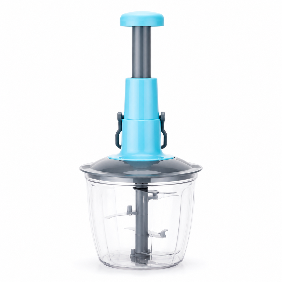 2L Stainless Steel Push Chopper – Hand Press Vegetable Cutter