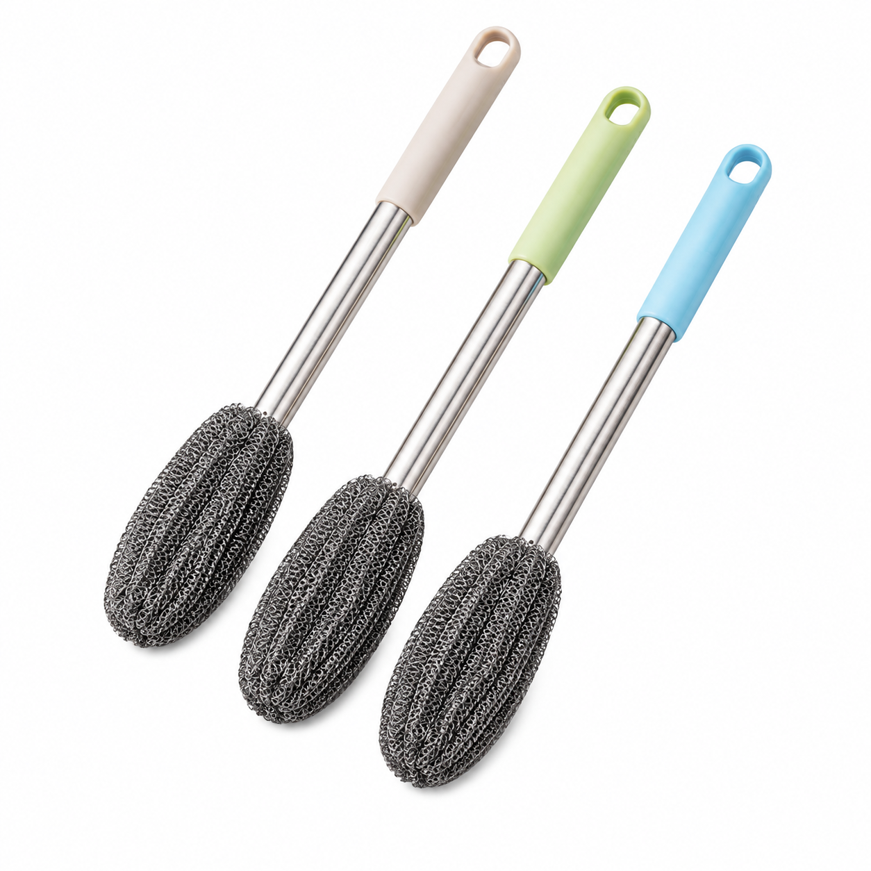 Long Handle Bottle Cleaning Brush – Stainless Steel Multipurpose Scrubber