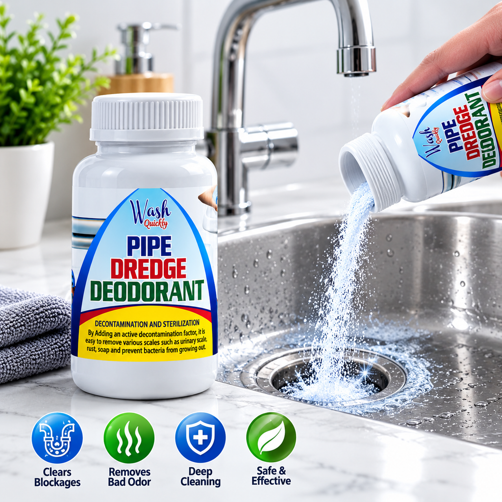Powerful Sink & Drain Blockage Cleaner Powder – Pipe Dredge Deodorant
