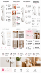 Baby Safety Cabinet Lock – Child Proof Drawer Lock
