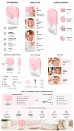 Baby Hair Trimming Comb – Built-In Cutting Blade Haircut Tool