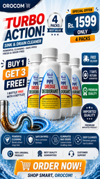 pack of 4 Powerful Sink & Drain Blockage bundle