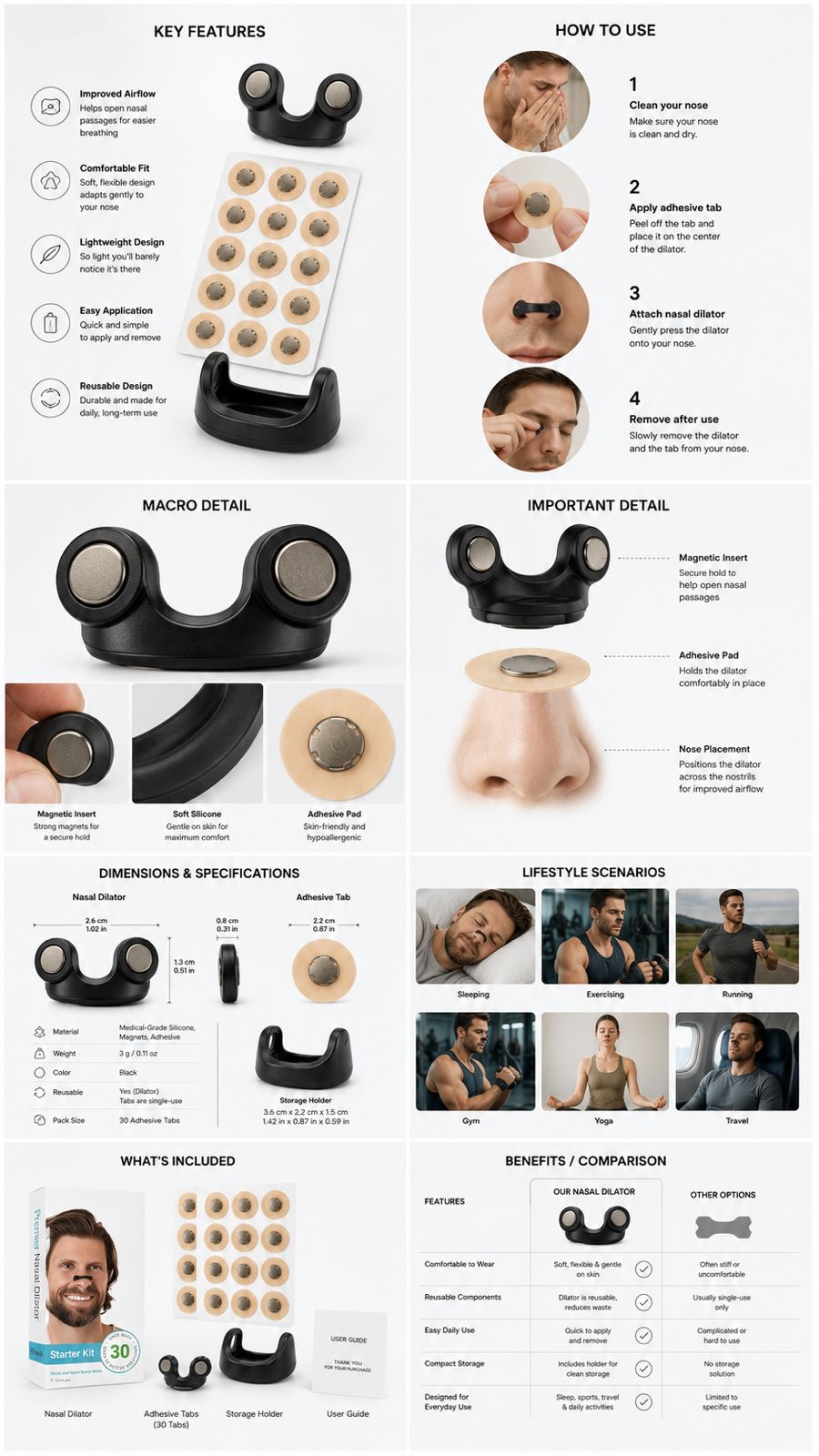 Magnetic Anti-Snoring Nose Clip