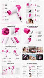 Nova NV-1290 Foldable Hair Dryer – 1000W Compact Dryer