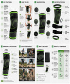Adjustable Compression Knee Support Sleeve