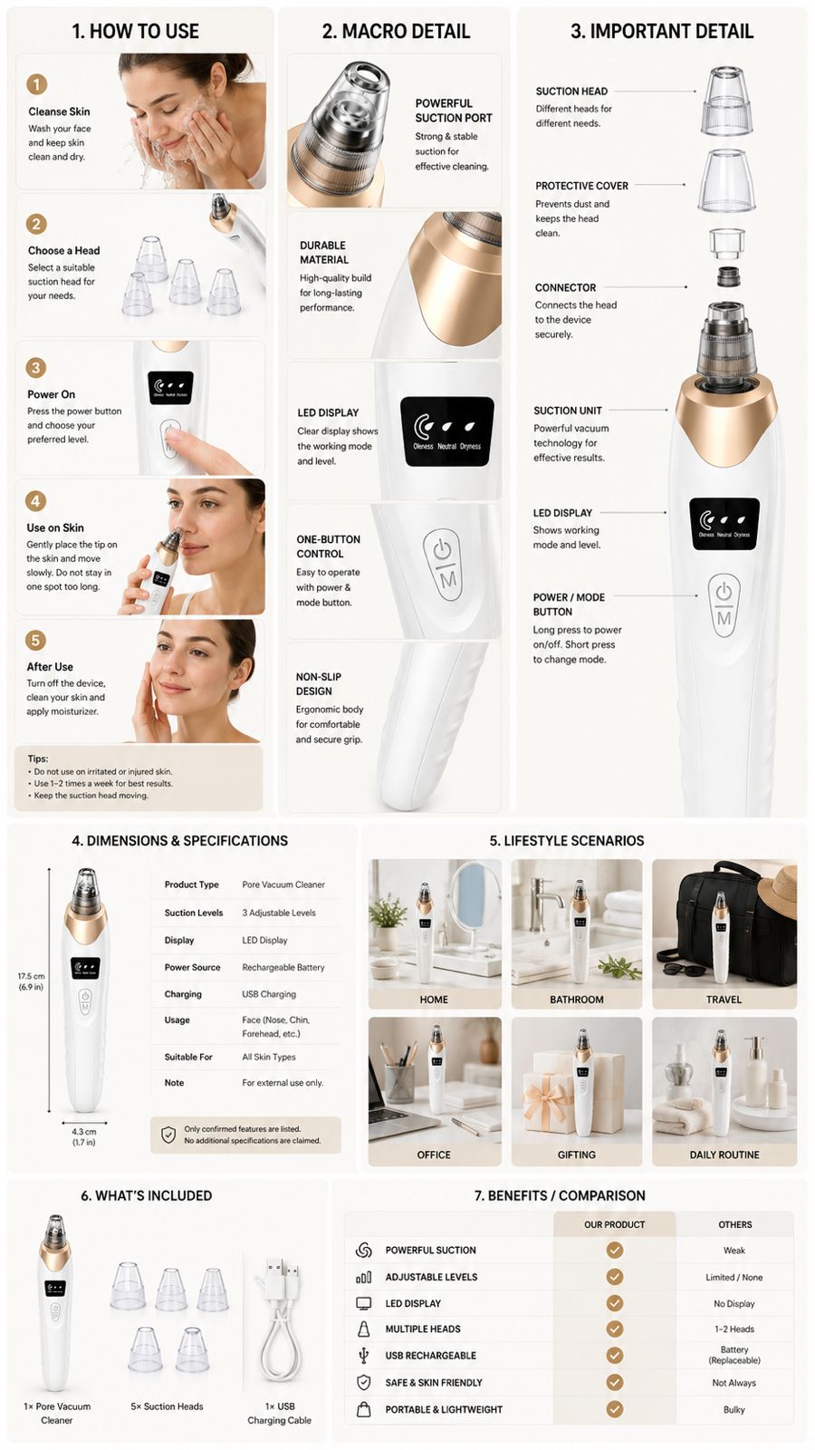 5 in 1 Blackhead Remover Vacuum Machine