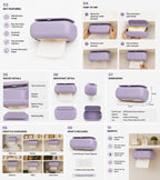 Silicone Tissue Holder Box – Suction Mount for Kitchen & Car