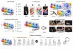 Mechanical Keyboard Switch Fidget Keychain – 4 Key Clicky Stress Toy