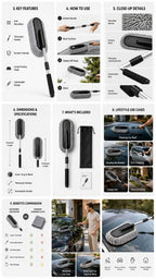 Microfiber Car Duster Brush – Extendable Lint-Free Cleaning Brush