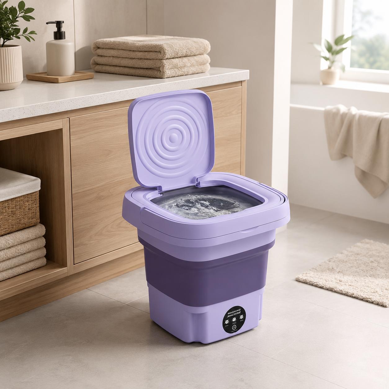Portable Foldable Washing Machine – 8L Mini Washer