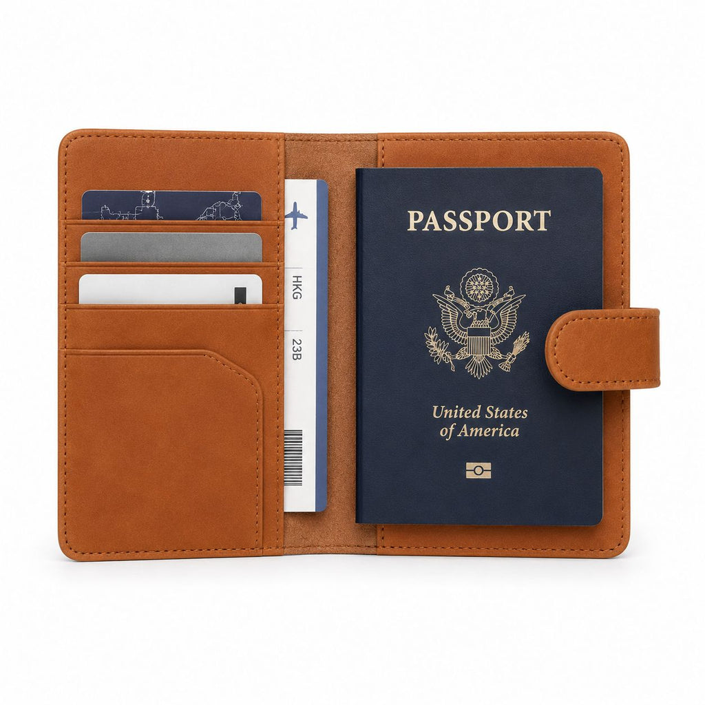 All-in-One Passport & Travel Wallet – PU Leather Card Holder