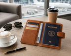 All-in-One Passport & Travel Wallet – PU Leather Card Holder