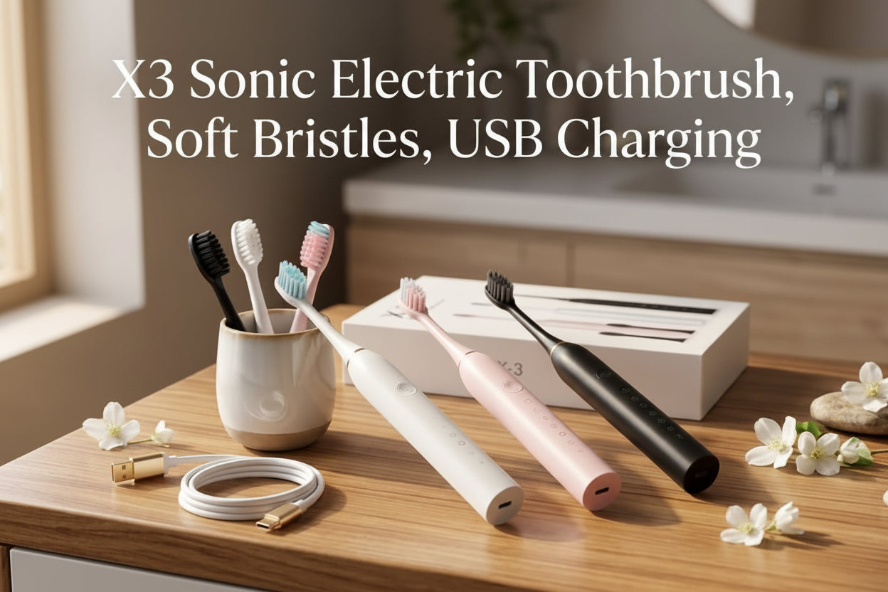 Sonin X-3 Sonic Electric Toothbrush IPX7 Waterproof