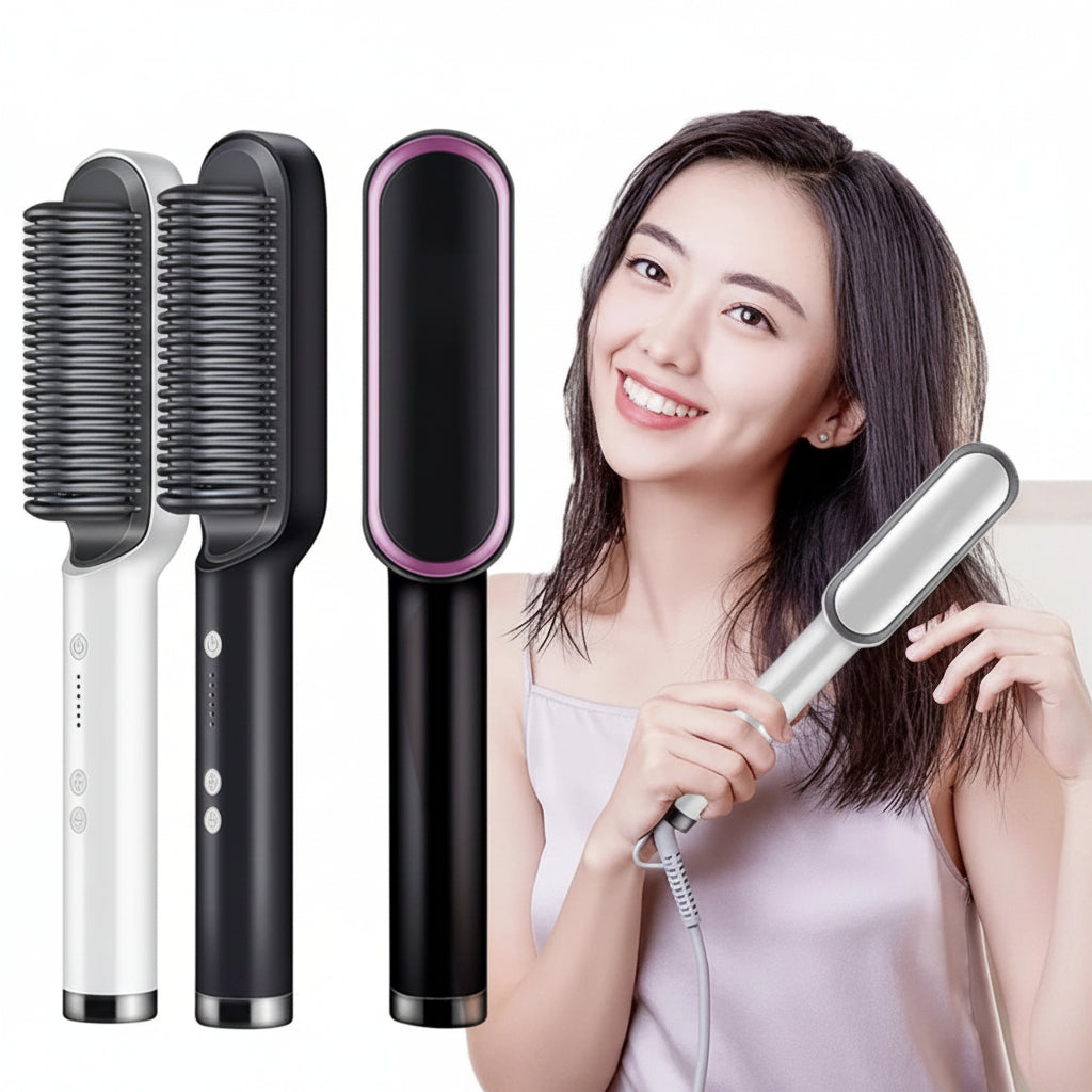 909 Ceramic Hair Straightener Brush