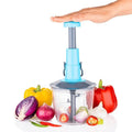 2L Stainless Steel Push Chopper – Hand Press Vegetable Cutter