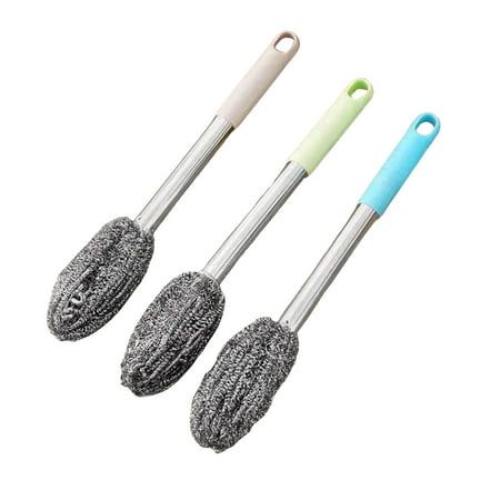 Long Handle Bottle Cleaning Brush – Stainless Steel Multipurpose Scrubber
