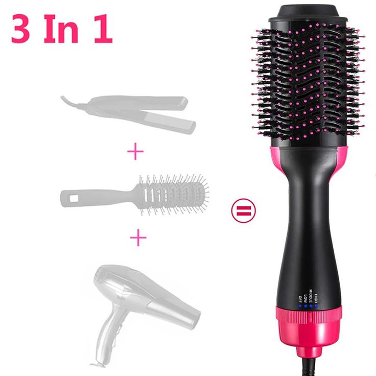 One Step 3 in 1 Hot Air Brush Dryer Straightener
