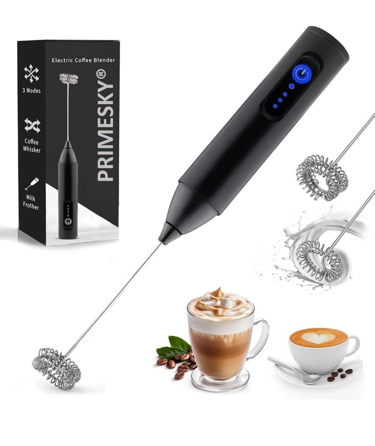 Rechargeable Milk & Coffee Frother Wand – USB Charging