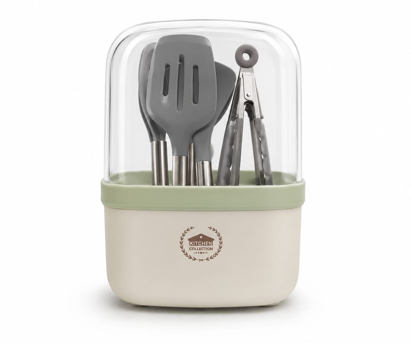 Multipurpose Kitchen Cutlery Holder – Dome Cover with Utensils