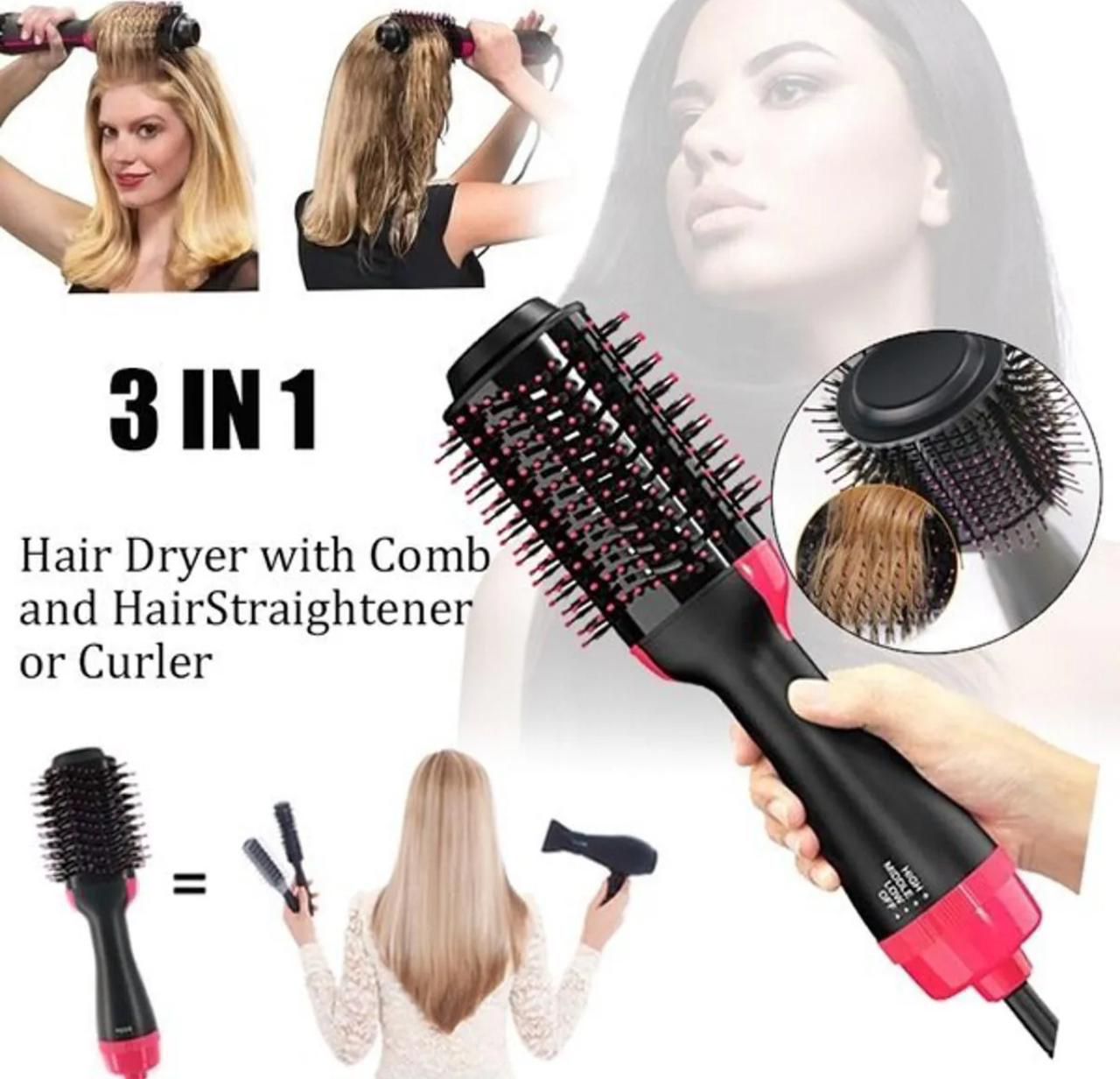 One Step 3 in 1 Hot Air Brush Dryer Straightener